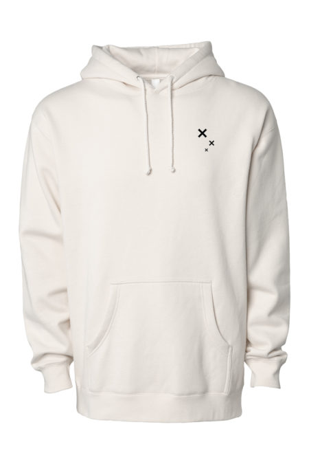 Bone colour Risky Habits pullover hoodie with left chest logo